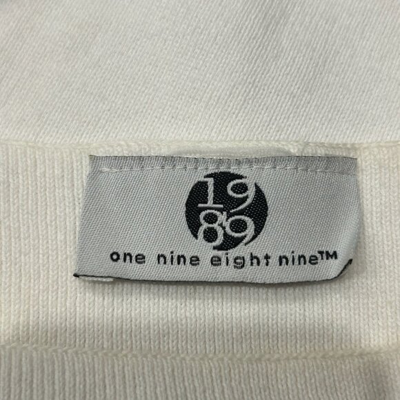 1989 One Eight Nine White Sleeveless Knit Tank Top Size M Stretchy Lightweight - Picture 5 of 9